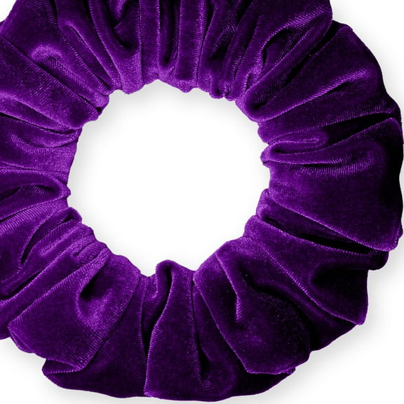 Velvet Scrunchies Jumbo Size Plush Big Ponytail Holders Thick Braided Locked Hair Big Made in the USA Purple