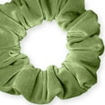 thumbnail image 1 of Velvet Scrunchies Jumbo Size Plush Big Ponytail Holders Thick Braided Locked Hair Big Made in the USA Sage, 1 of 7