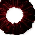 thumbnail image 1 of Velvet Scrunchies Jumbo Size Plush Big Ponytail Holders Thick Braided Locked Hair Big Made in the USA Wine, 1 of 7