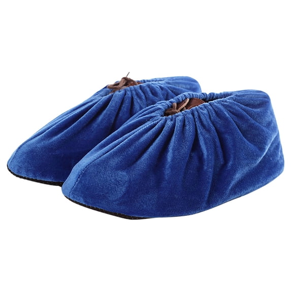 Velvet Shoe Covers (Fabric Overshoes, Protective Shoe Bags), Warm Velvet Shoe Covers for Indoor, Thickened Washable Silencer Fit Us 31Cm, Floor Protectors, Party Footwear, Carpet Saver, by Kingtowag