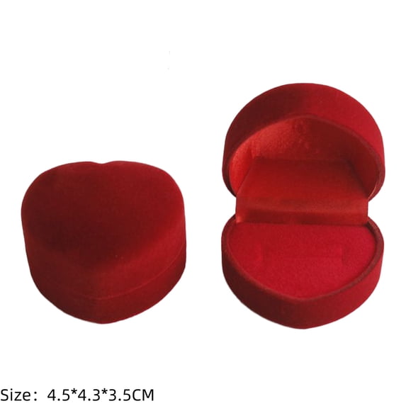 Velvet Single Ring Box Gift Jewelry Organizer Packaging for Wedding Ceremony Engagement Display Storage Supplies Accessories 2