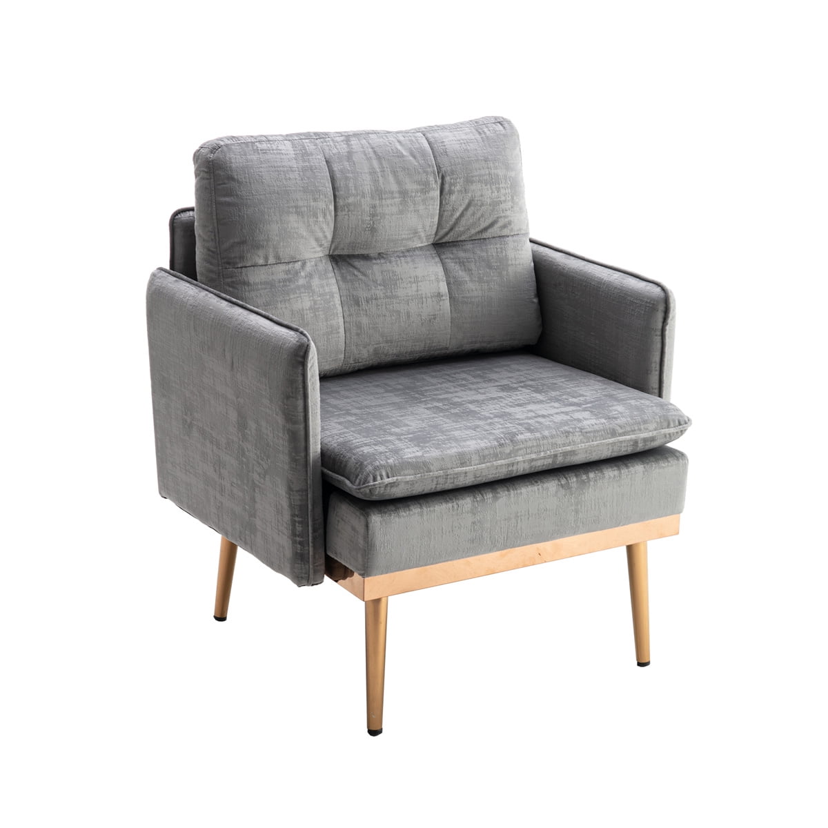 Velvet Single Sofa Chair, Upholstered Chaise Lounge Chair Accent Chair