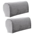 thumbnail image 1 of Velvet Sofa Armrest Covers Polyester Arm Covers Couch Armchair Slipcovers with Pins Anti-Slip Washable Detachable -, 1 of 7