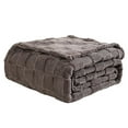 thumbnail image 1 of Velvet Sofa Cover Blanket with Checkerboard Pattern, Reversible Nap Blanket for Couch, Car, and Travel, Lightweight and Washable, 1 of 5