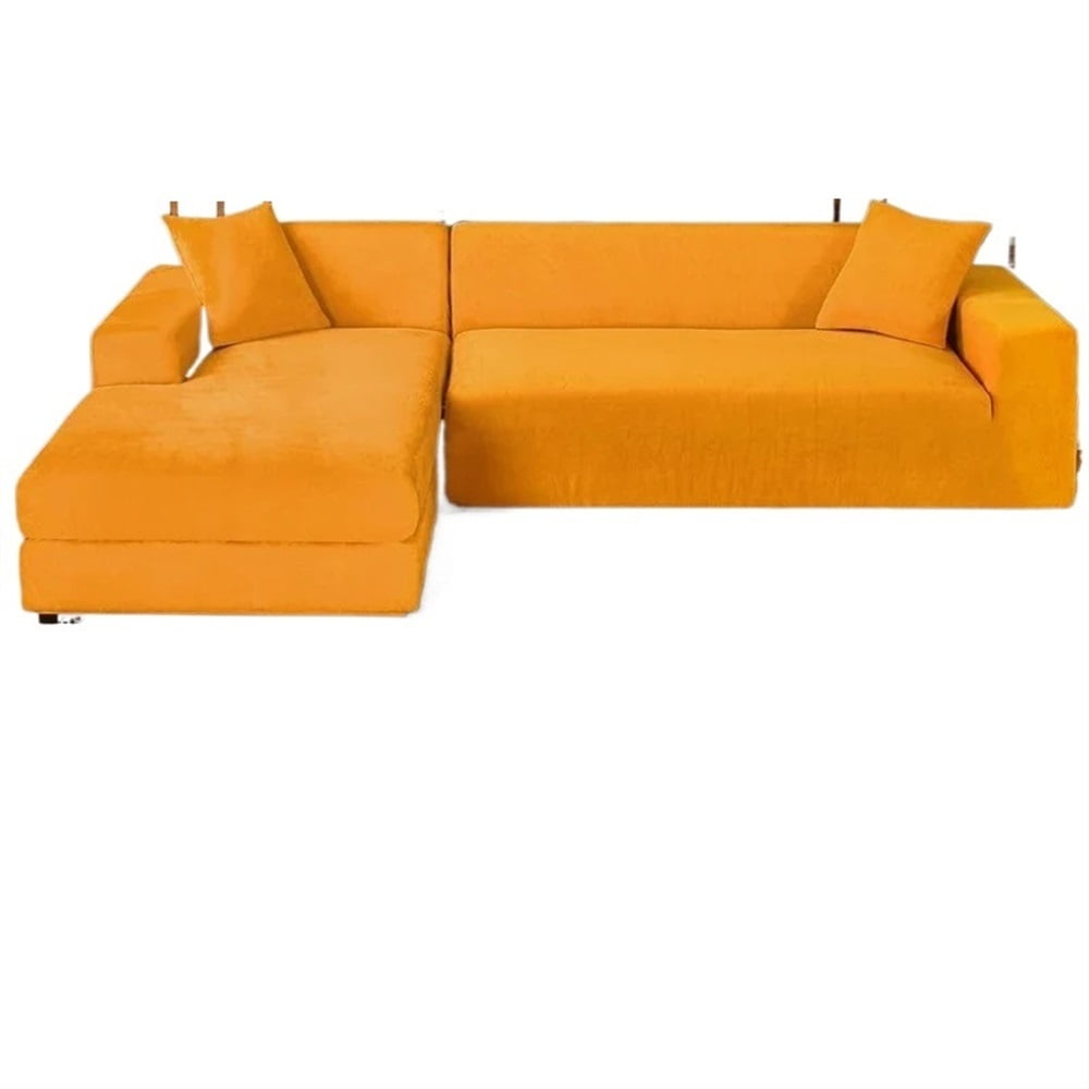 Velvet Sofa Cover For Living Room Thick Elastic Sofa Cover 1/2/3/4 Seater L Shaped Corner Sofa Cover Stretch Cover