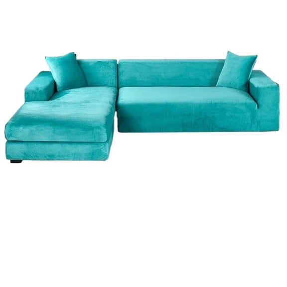 Velvet Sofa Cover For Living Room Thick Elastic Sofa Cover 1/2/3/4 Seater L Shaped Corner Sofa Cover Stretch Cover