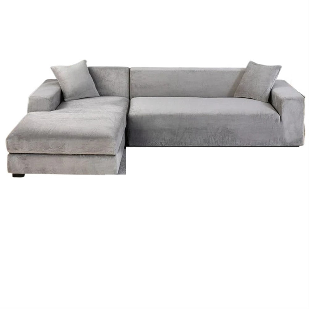 Velvet Sofa Cover For Living Room Thick Elastic Sofa Cover 1/2/3/4 Seater L Shaped Corner Sofa Cover Stretch Cover