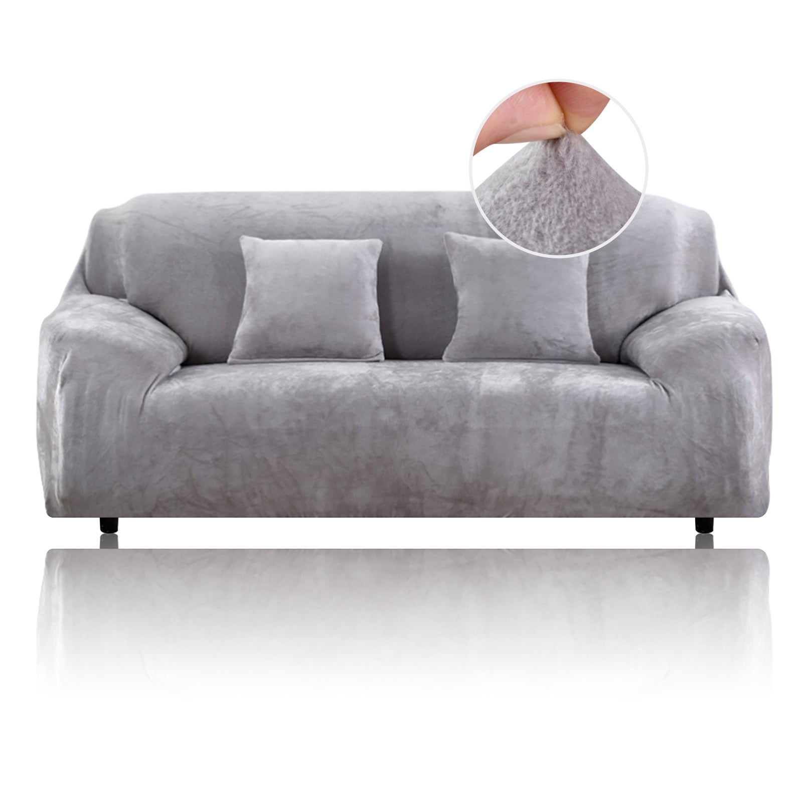 Velvet Sofa Slipcover Stretch Couch Covers for 3 Cushion Couch Thick