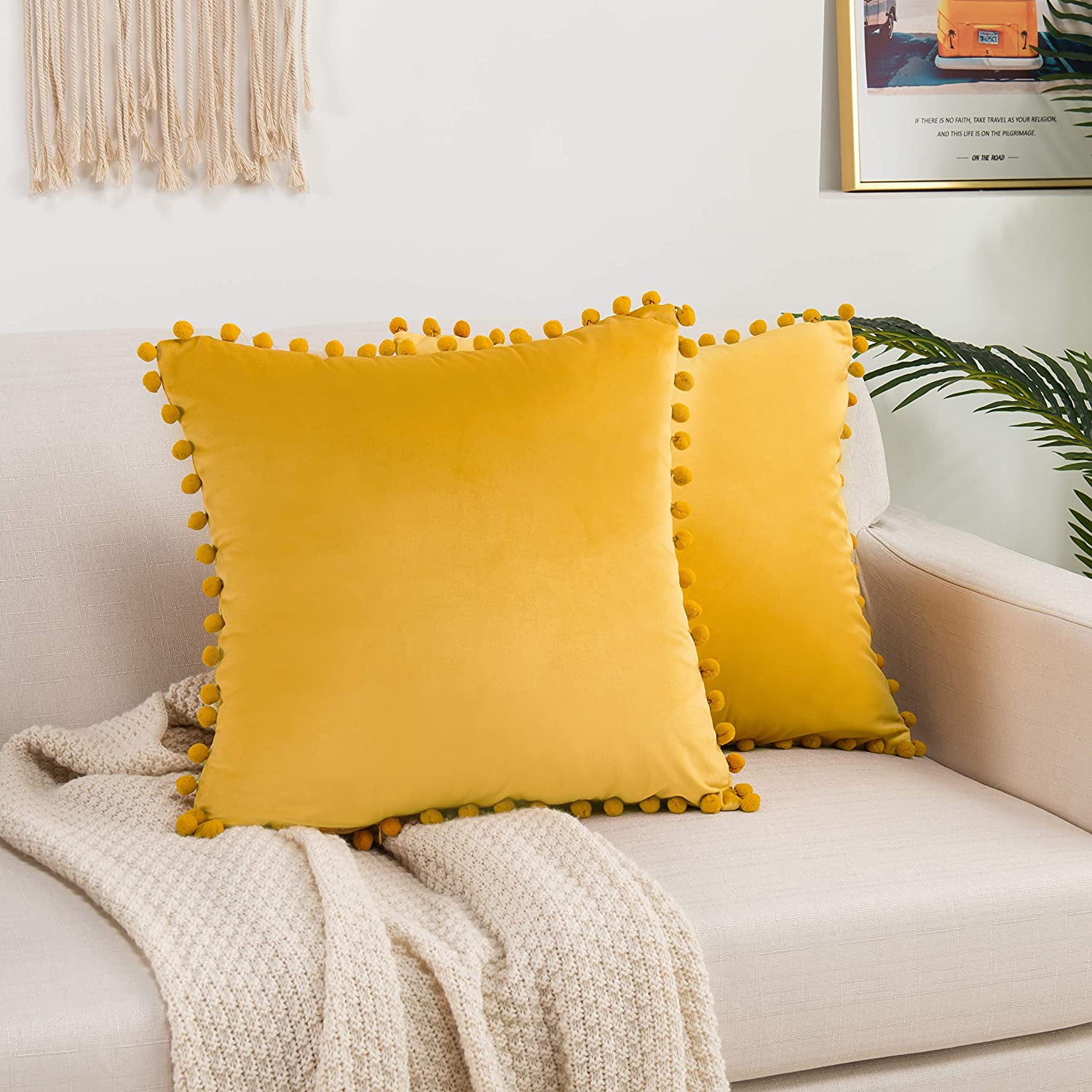 Elegant Comfort Velvet Throw Pillow Covers