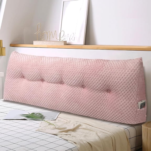Golyzmt Velvet Soft Triangular Wedge Headboard Pillow,Queen Size Bedside Pillow Rest Reading Pillows Lumbar Pad Cushion
