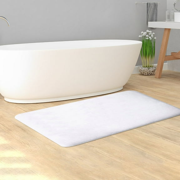 Velvet Solid Color Floor Mat | Water Absorbing & Non-Slip Bathroom Mat | 40x120cm for Living Room, Bedroom, or Entrance | 1 Mat