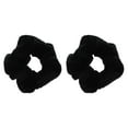 thumbnail image 1 of Velvet Solid Scrunchies - Set of 2-Black, 1 of 5