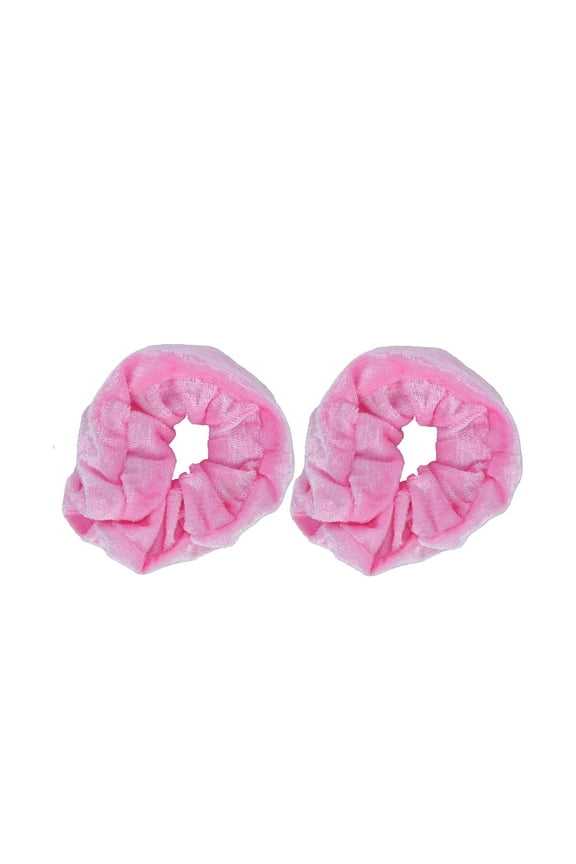 Velvet Solid Scrunchies - Set of 2 (Light Pink)