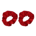 thumbnail image 1 of Velvet Solid Scrunchies - Set of 2-Red, 1 of 5