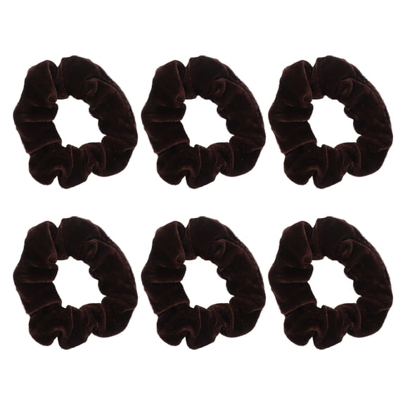 Motique Accessories Velvet Solid Scrunchies - Set of 6