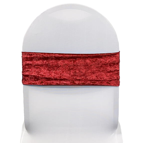 Velvet Spandex Chair Bands Red