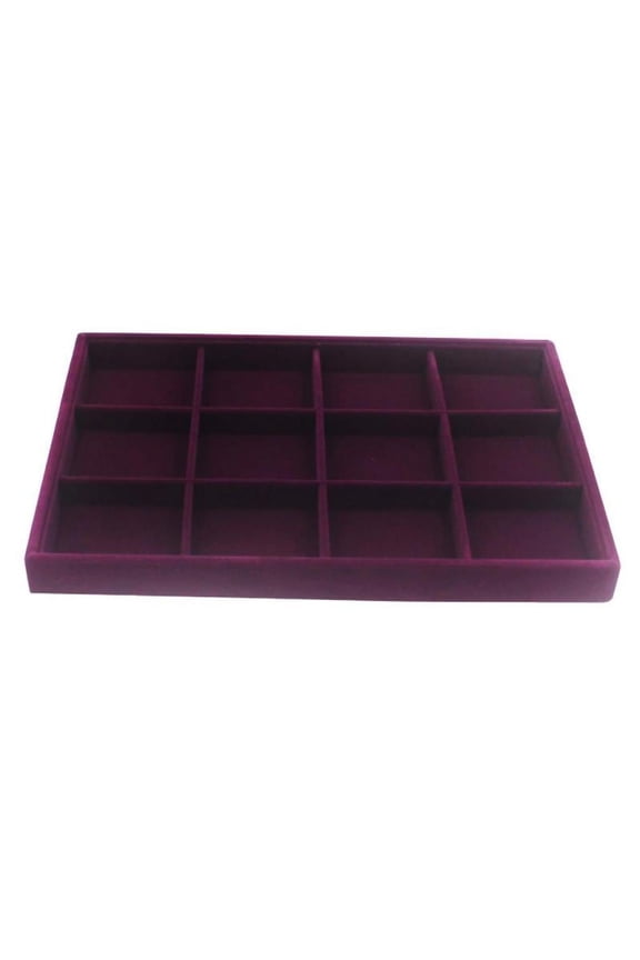 Velvet Stackable Jewellery Display Tray Showcase for Necklace Bracelet Organizer Storage 35 x 24 x 3cm - 2