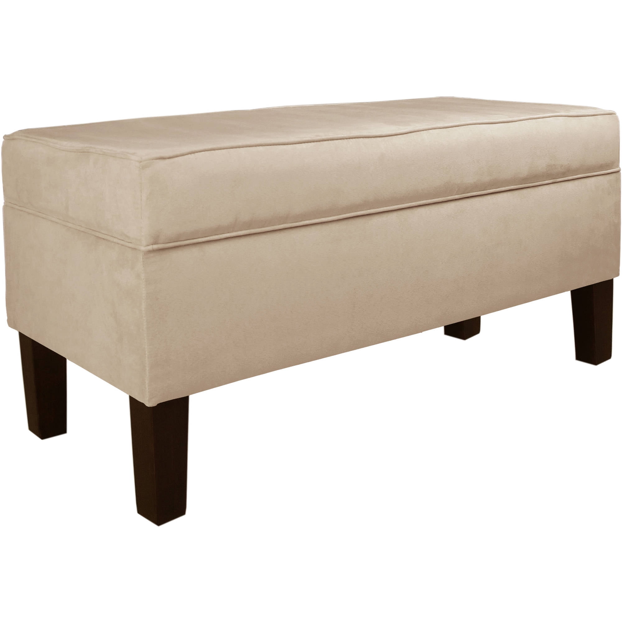 Velvet Storage Bench, Multiple Colors