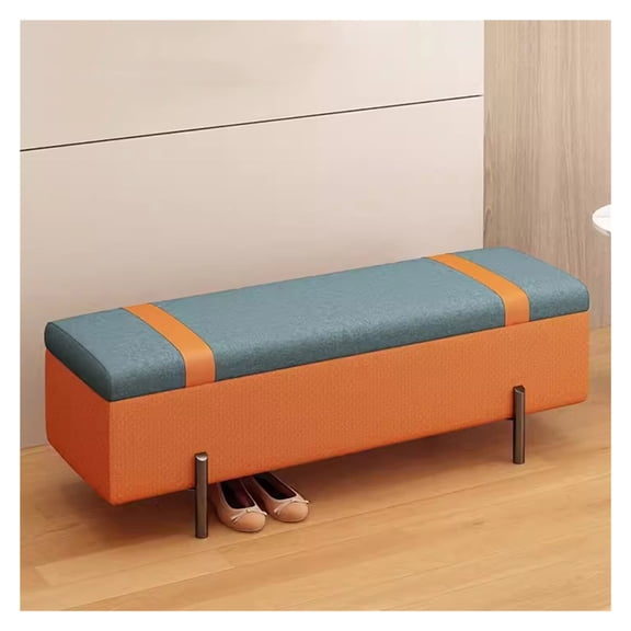 Velvet Storage Bench Rectangular Accent Bench for End of Bed,Upholstered Storage Ottoman with Legs,End of Bed Padded Entayway Bench for Living Room