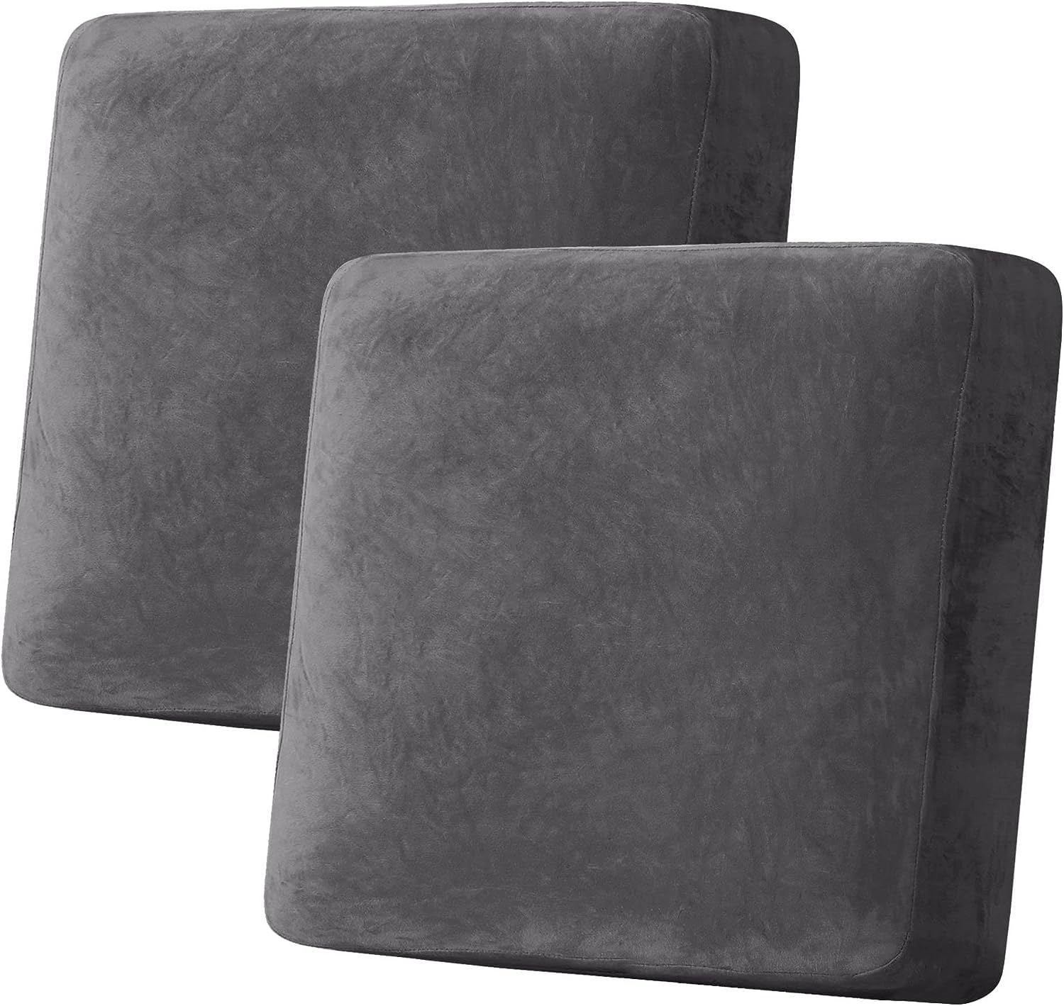 Velvet Stretch Couch Cushion Cover Plush Cushion Slipcover for Chair Sofa Cushion Furniture Protector Seat Cushion Sofa Cover Set of 2