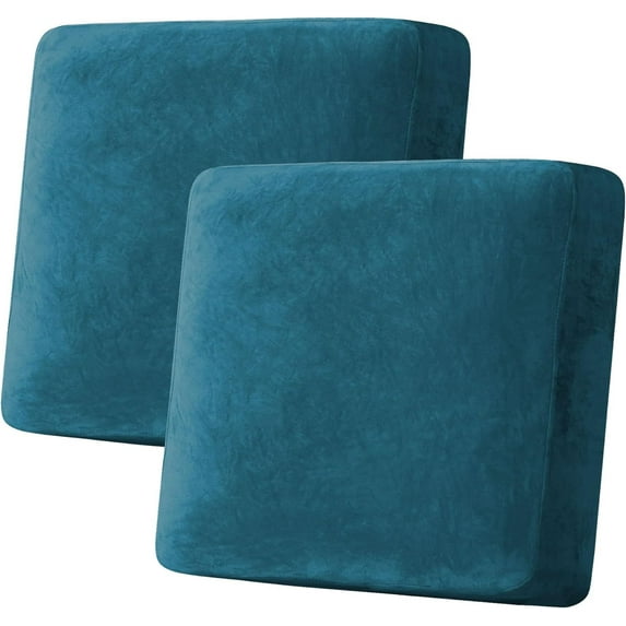 Velvet Stretch Couch Cushion Cover Plush Cushion Slipcover for Chair Sofa Cushion Furniture Protector Seat Cushion Sofa Cover Set of 2