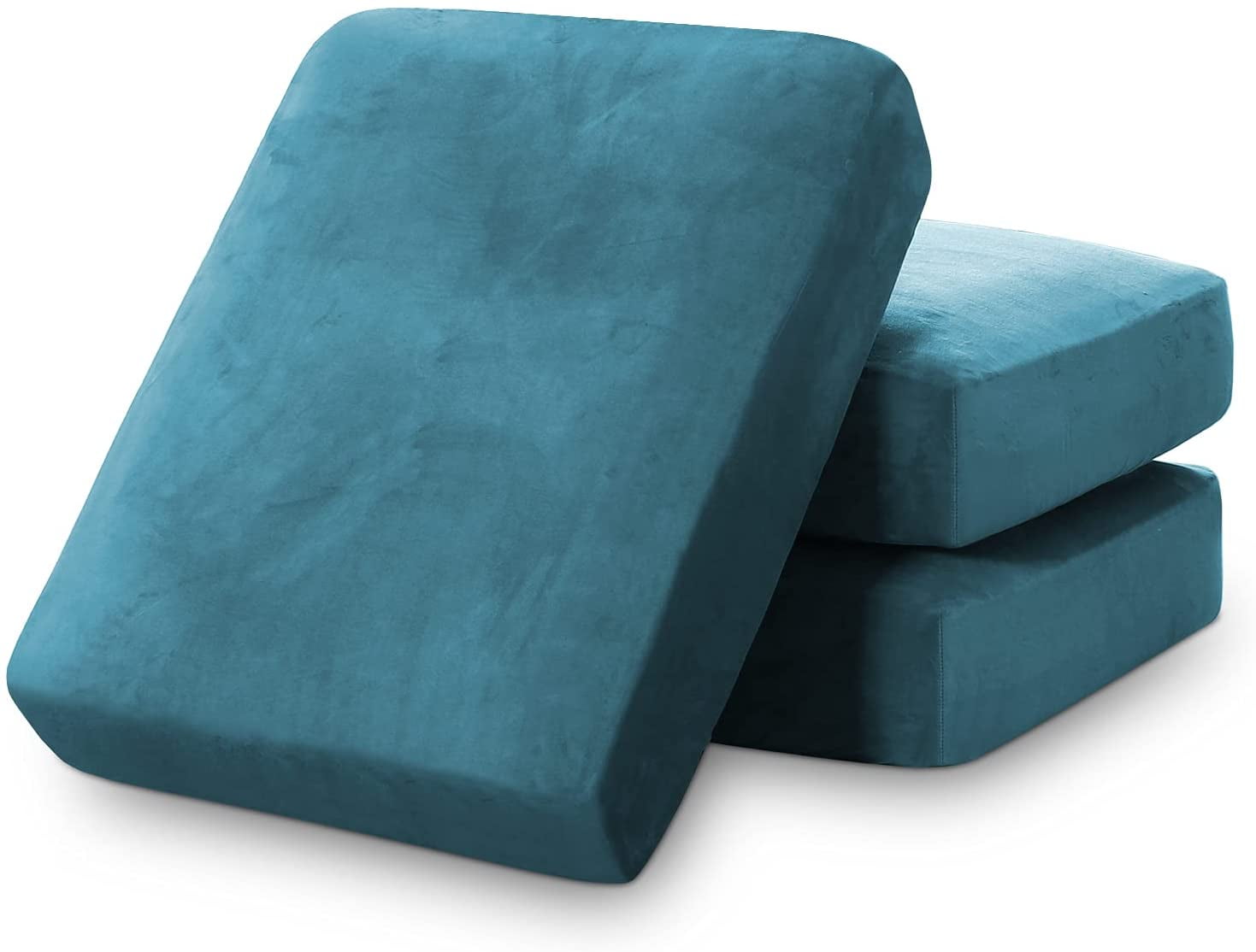 Velvet Stretch Couch Cushion Cover Plush Cushion Slipcover for Chair Sofa Cushion Furniture Protector Seat Cushion Sofa Cover Set of 3