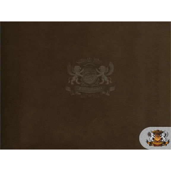 Velvet Suede Cotton Backing Drape Upholstery BELLA Fabric 02 CHOCOLATE / 58" Wide / Sold by the yard