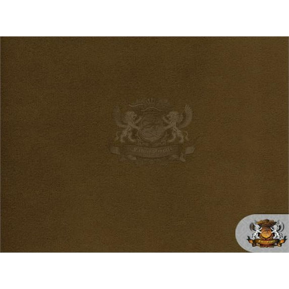 Velvet Suede Cotton Backing Drape Upholstery BELLA Fabric 15 PECAN / 58" Wide / Sold by the yard