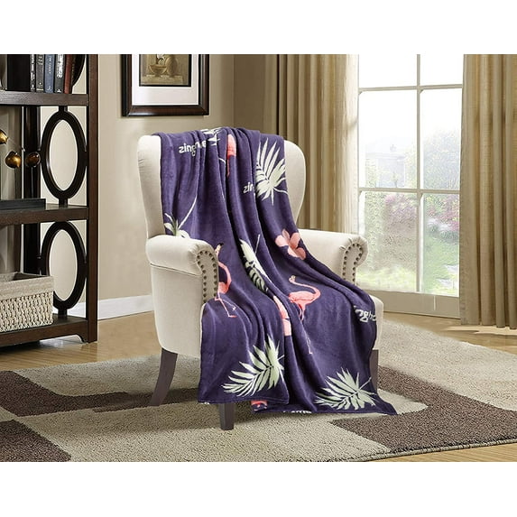 Velvet Super Soft Christmas Prints Fleece Blanket, Holiday Theme Home Decor Fuzzy Warm Cozy Throws for Winter Bedding Couch Gift, 39 x 50 inch