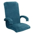 thumbnail image 1 of Velvet Surface Computer Cover with Armrest Covers Solid Color Dirty Soft Washable Stretchy Office Arm Cover for Office blue, 1 of 5