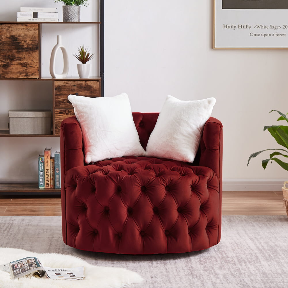 https://i5.walmartimages.com/seo/Velvet-Swivel-Accent-Chair-2-Pillows-Modern-Barrel-360-Rotating-Base-Comfy-Upholstered-Reading-Single-Sofa-Living-Room-Bedroom-Reception-Red_a4942de8-3b22-4142-a72b-807f27e60bcd.84f687de656f1e00a22b2b797dd96ba8.jpeg