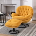 thumbnail image 1 of Accent Chair with Ottoman Set, Glider Rocking Chair Swivel Recliner Chair and Footrest, Single Leisure Sofa Chairs for Living Room, Bedroom, Study, Home, Office, 1 of 10