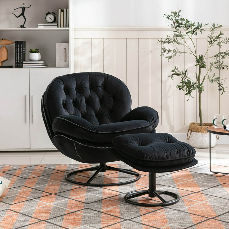 Curved Swivel Chair with Footrest, Catalog