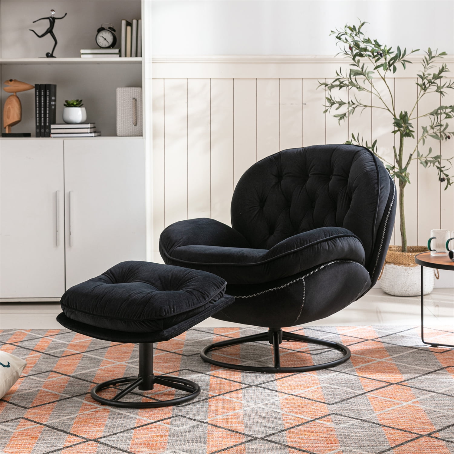 Chair with attached ottoman new arrivals