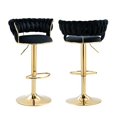 Velvet Swivel Bar Stools, Modern Stool Chair, Adjustable Counter Height
