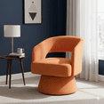 thumbnail image 1 of Velvet Swivel Barrel Chair – Modern Accent Armchair with 360 °   Rotation, Comfy Lounge Seating for Living Room, Bedroom, or Office Reception, 1 of 10
