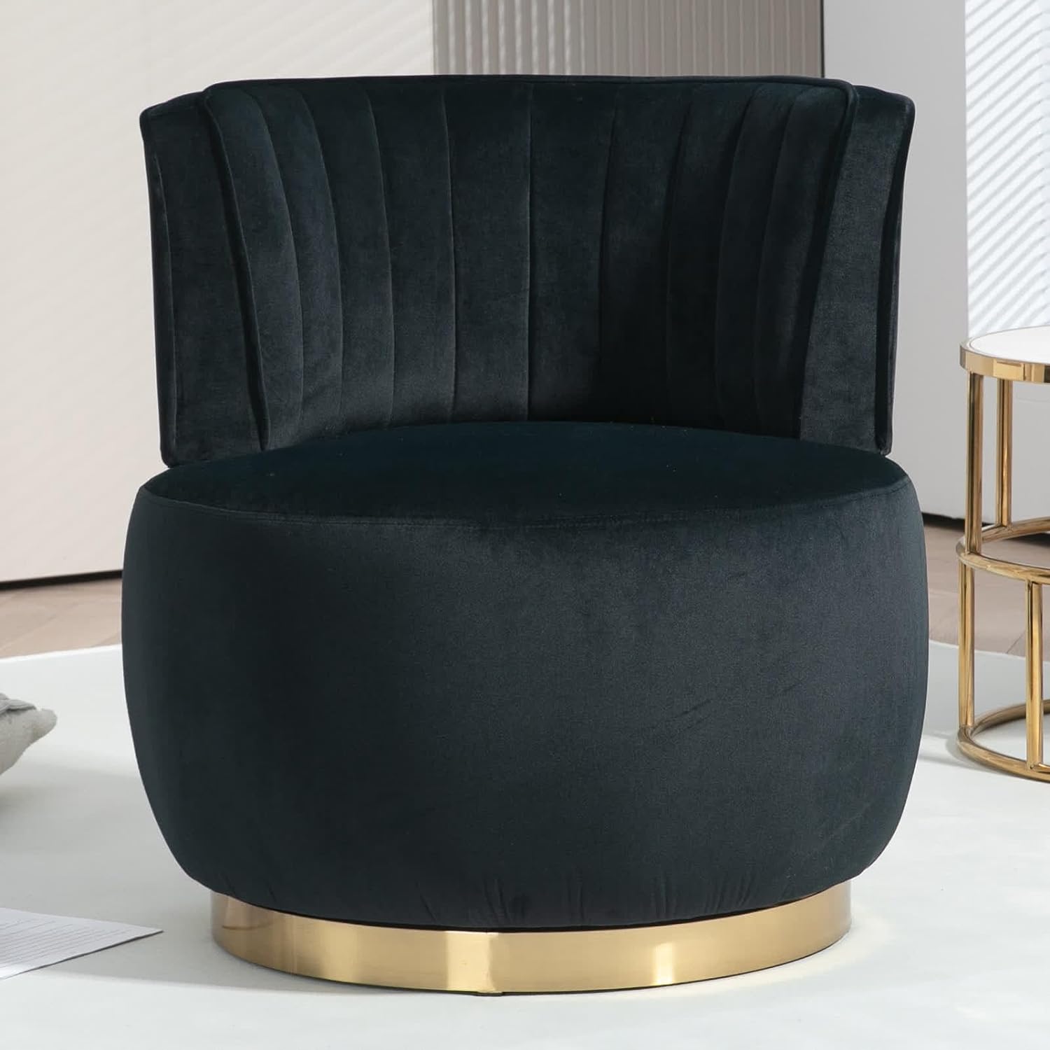 Velvet Swivel Barrel Chair Modern Upholstered Accent Chair 360 Velvet Swivel Barrel Chair Modern Upholstered Accent Chair 360