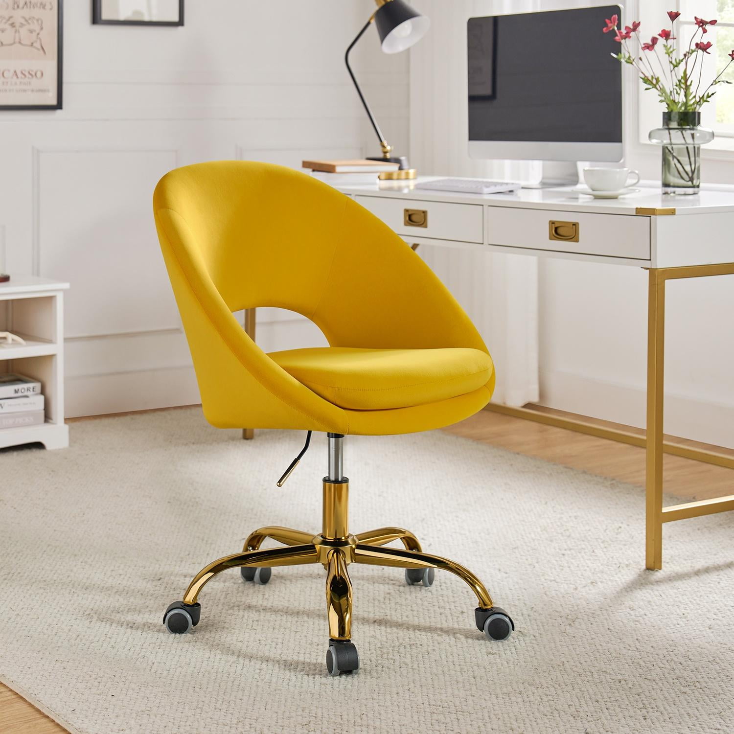 Mustard color office chair new arrivals