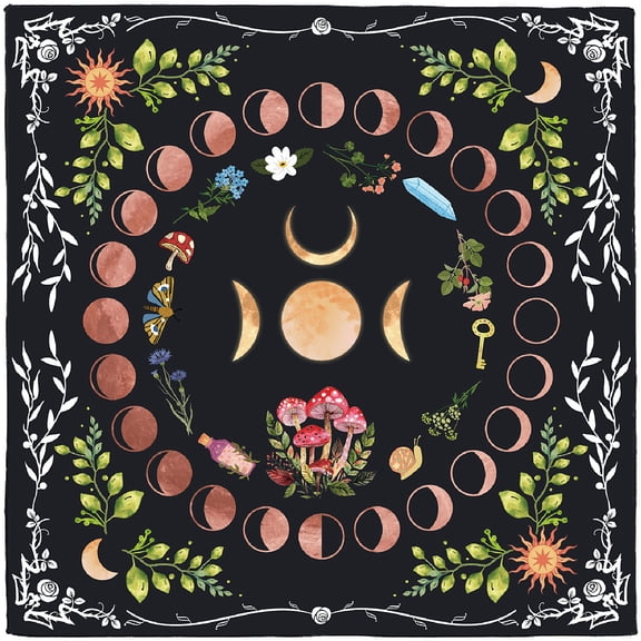 Velvet Tarot Tablecloth for Divination Tarot Card Pad Pendulum Tablecloth Square Moon 500x500mm for making