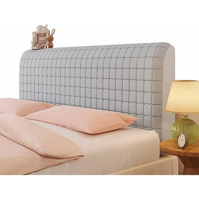 Velvet Thicken Bed Headboard Cover for King Size, Quilted Bed Headboard Slipcover Soft Dustproof Washable Protector Cover for Bedroom Decor 78.7in