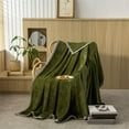 thumbnail image 1 of Velvet Throw Blanket, Pineapple Texture Soft Cozy And Wrinkle Resistant Decorative Design, All Season Sofa Cover Blanket for Living Room Bedroom Office Nap, 1 of 7