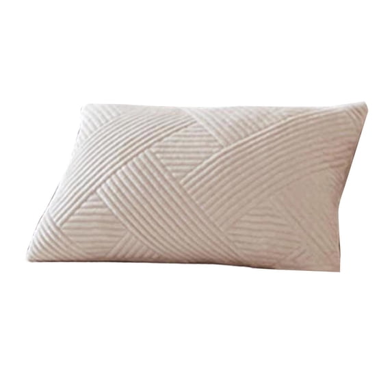 Velvet Throw Pillow 11.8"x19.6", Quilted Decorative Lumbar Pillow with Hidden Zipper, Soft Rectangle Cushion for Sofa Couch Living Room Bedroom