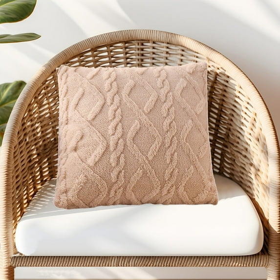 Velvet Throw Pillow 16x16 Inch Throw Pillow Insert Included Decorative Cushion for Sofa Bed Living Room Home Decor Accent Pillow Decorative Accent Pillow