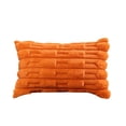 thumbnail image 1 of Velvet Throw Pillow Cover, 19.68 x 11.81 In Rectangular Cushion Case for Sofa Couch Bed Decor, Orange, 1 of 6
