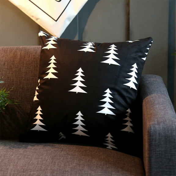 Velvet Throw Pillow Set with Insert, Multicolor Cushion Cover for Living Room Sofa and Bedroom Decor, Soft and Cozy(Black)