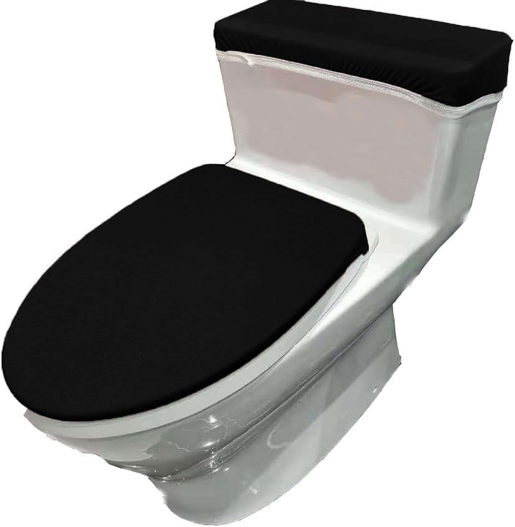 Velvet Toilet Lid Cover and Tank Lid Cover Fabric Cover for Toilet in
