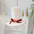 thumbnail image 1 of Velvet Top Hat Christmas Tree Ornament with Bow Hanging Decoration for Holiday Party Home Decor Gift, 1 of 3