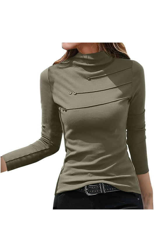 Velvet Tops for Women Solid Turtleneck Velvet Top Long Sleeve Shirts Soft Warm Casual Pullover Basic Velour Blouse