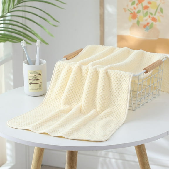 Velvet Towel Soft Absorbent PineApples Check Face Hand Bath Towel for Home Spa