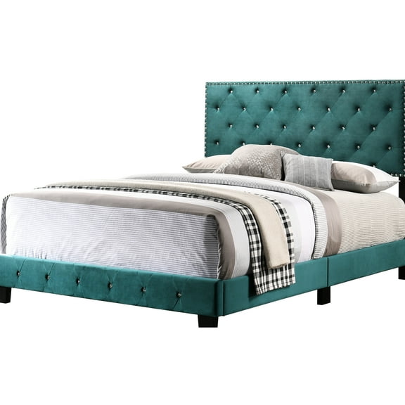 Velvet Transitional Full Bed For Cozy Nights - 48" High X 58" Wide 77" Deep, Foam Filled, Quick Assembly, Versatile Design In With Easy Assembly Feature 48"h 58"w 77"d, Construction, Decor Choice